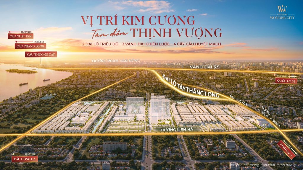 Vincom Đan Phượng | Tâm Điểm Thương Mại Tại Vinhomes Wonder City 4 Vị trí dự án Vinhomes Wonder City Đan Phượng