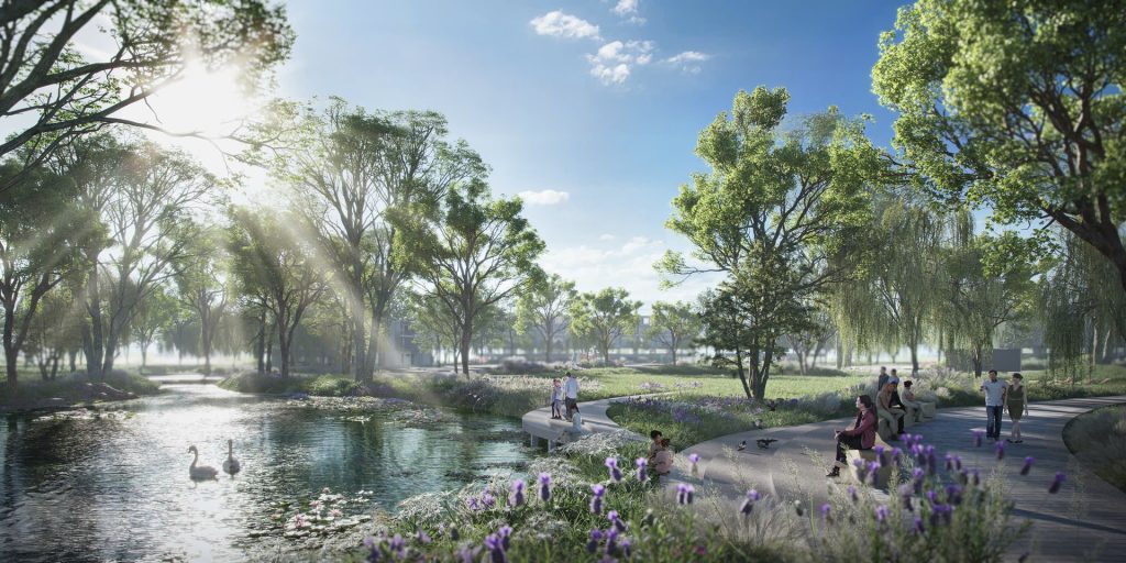 Alluvia City Văn Giang Hưng Yên - Đô Thị Sinh Thái Khoáng Nóng Tiên Phong 14 Công viên nội khu dự án Alluvia City Văn Giang