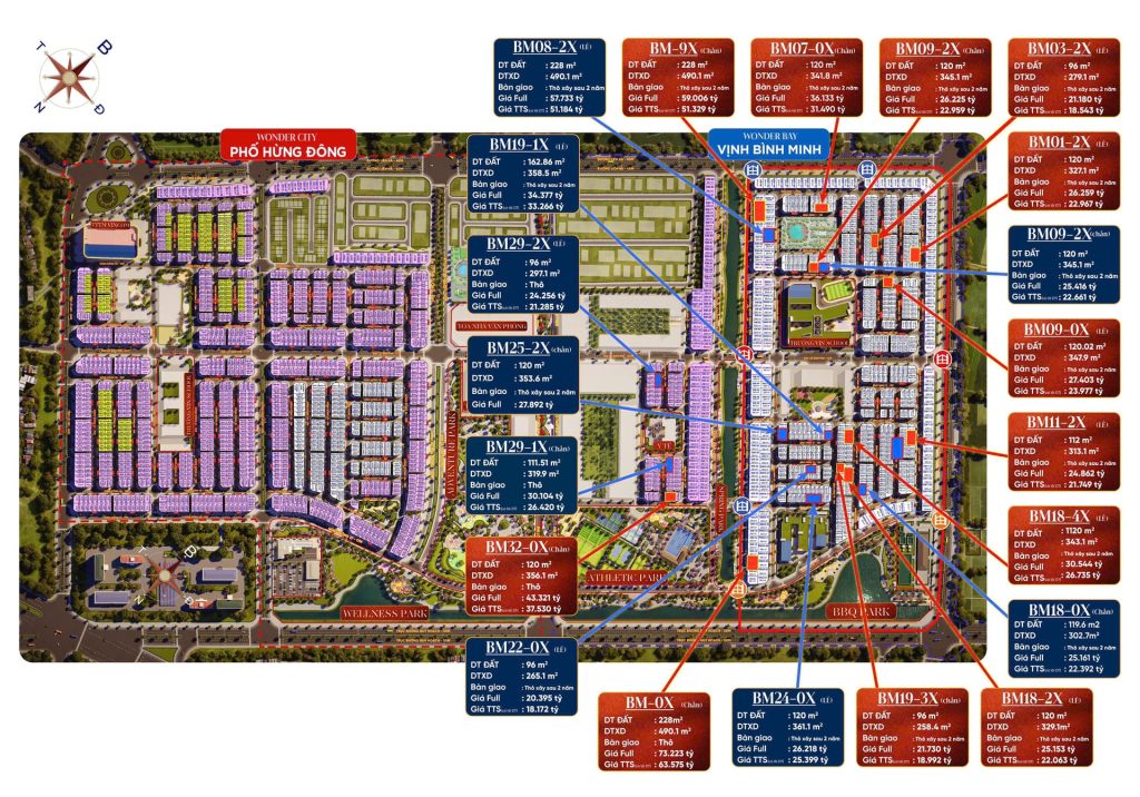Vinhomes Đan Phượng 4 Bảng hàng phân khu Bình Minh