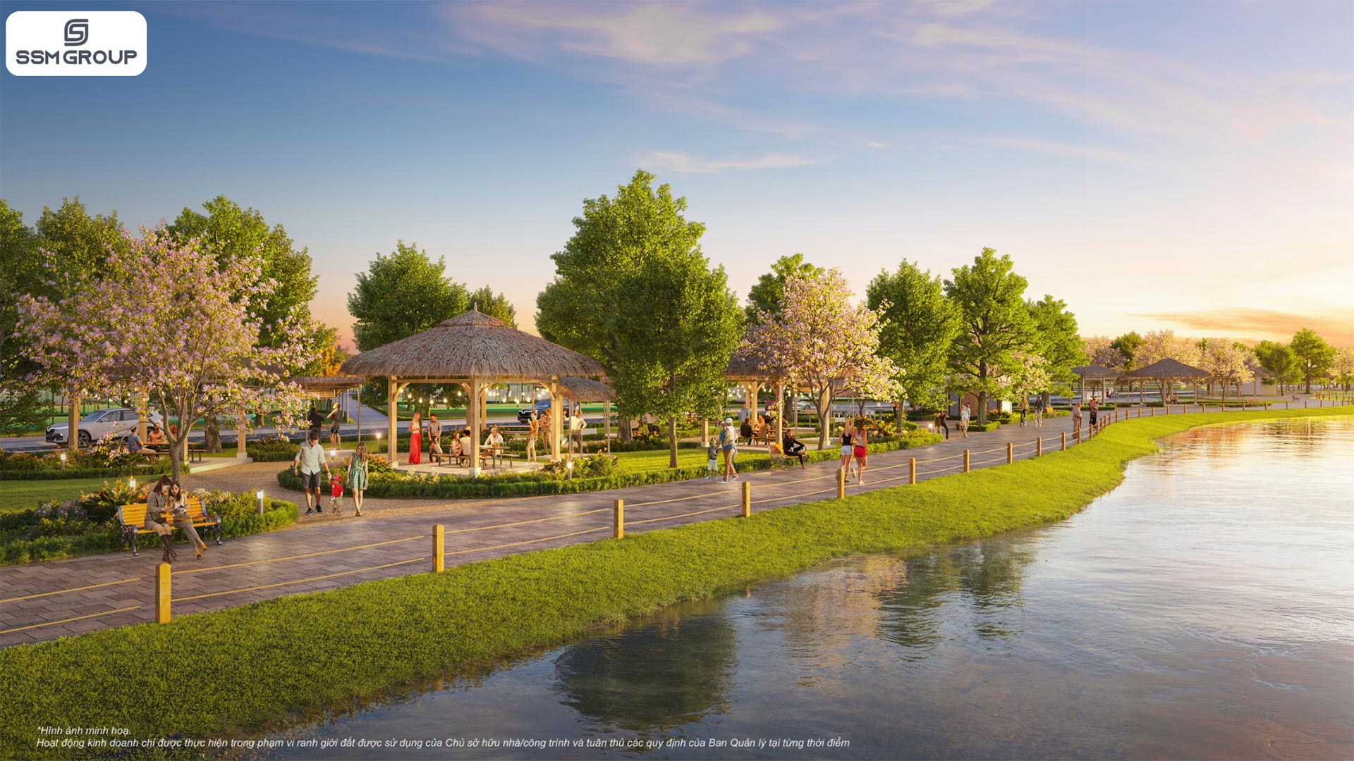 BBQ Park (Công viên BBQ ven sông 4,73ha): Không gian thư giãn lý tưởng cho những bữa tiệc gia đình bên hồ cảnh quan rộng 5,1ha. BBQ Park (Công viên BBQ ven sông 4,73ha): Không gian thư giãn lý tưởng cho những bữa tiệc gia đình bên hồ cảnh quan rộng 5,1ha.